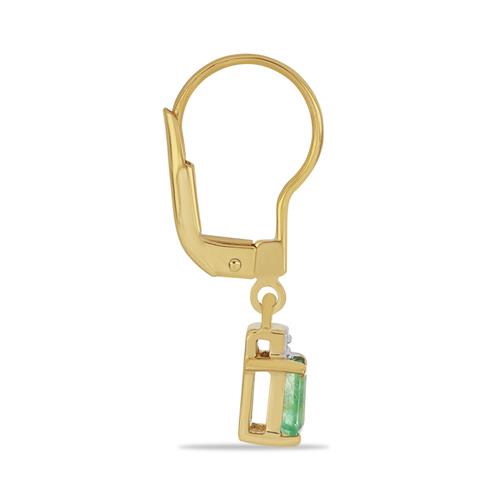 BUY 925 SILVER NATURAL EMERALD TRANSPARENT GEMSTONE EARRING